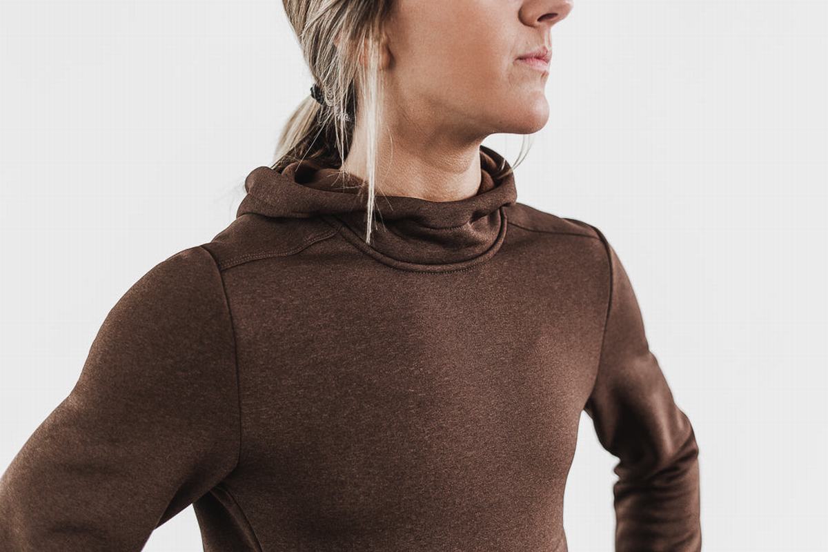 Nobull Performance Women's Hoodie Coffee | Australia (NI6193)